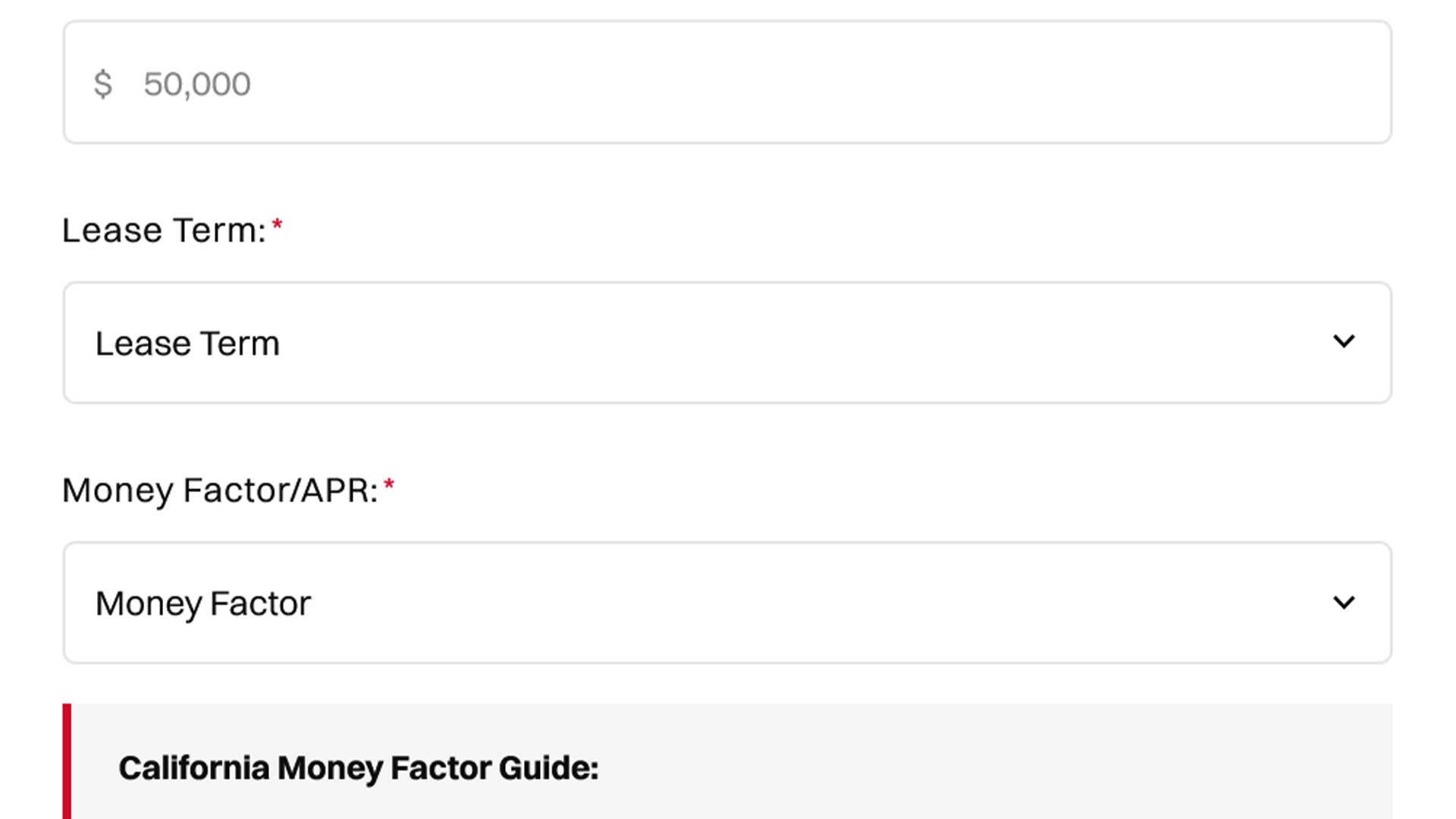 auto lease calculator