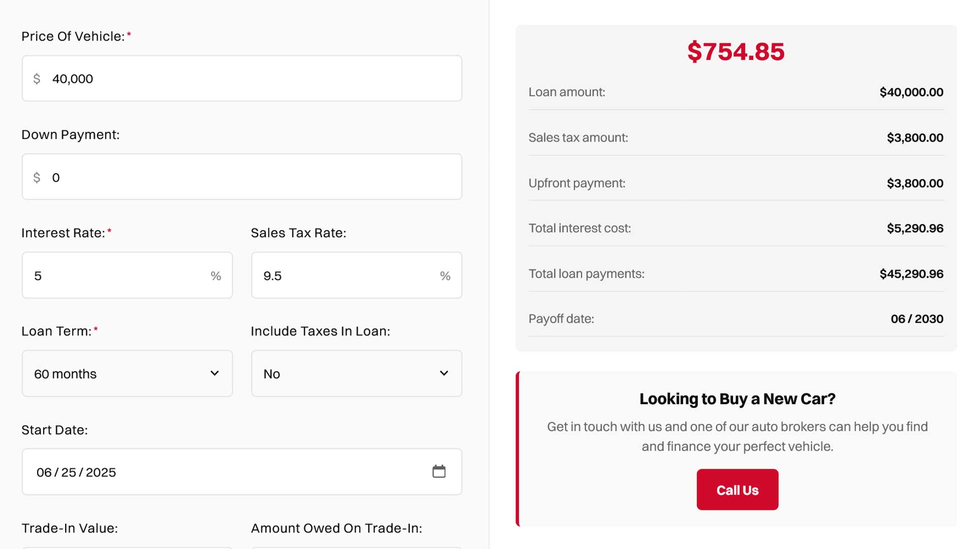 auto loan calculator