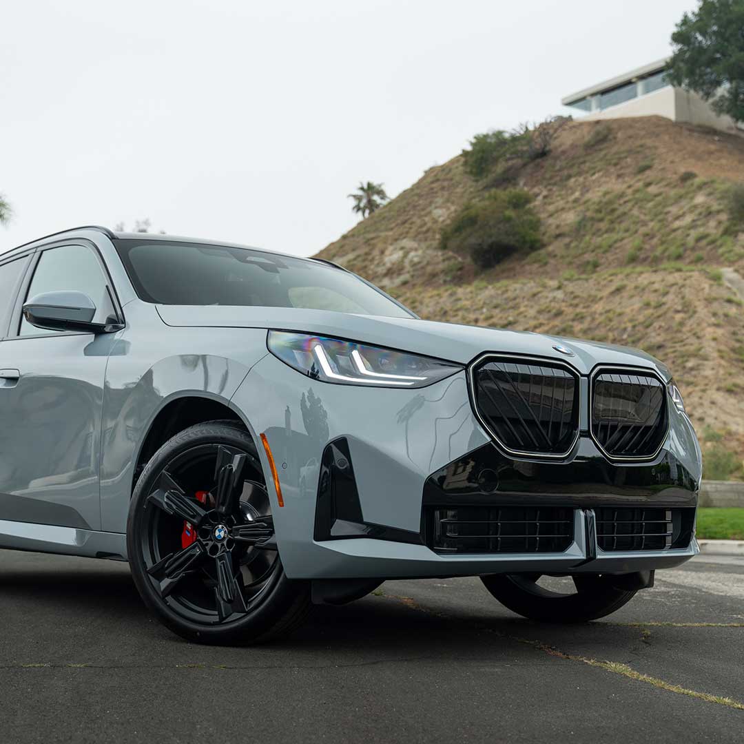 brooklyn gray bmw x3 m sport suv available for leasing parked on scenic road showing luxury vehicle lease options
